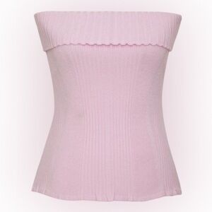 Pink knitted tube Top